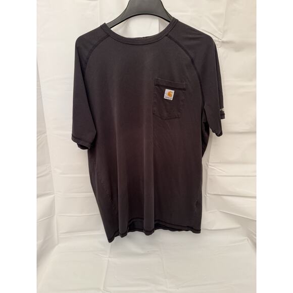 Carhartt Mens T Shirt XL TALL Relaxed Fit Force Short Sleeve Pocket Black/Gray - Picture 1 of 8